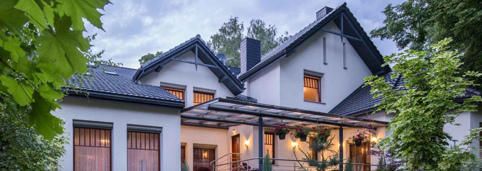 front of a two story home